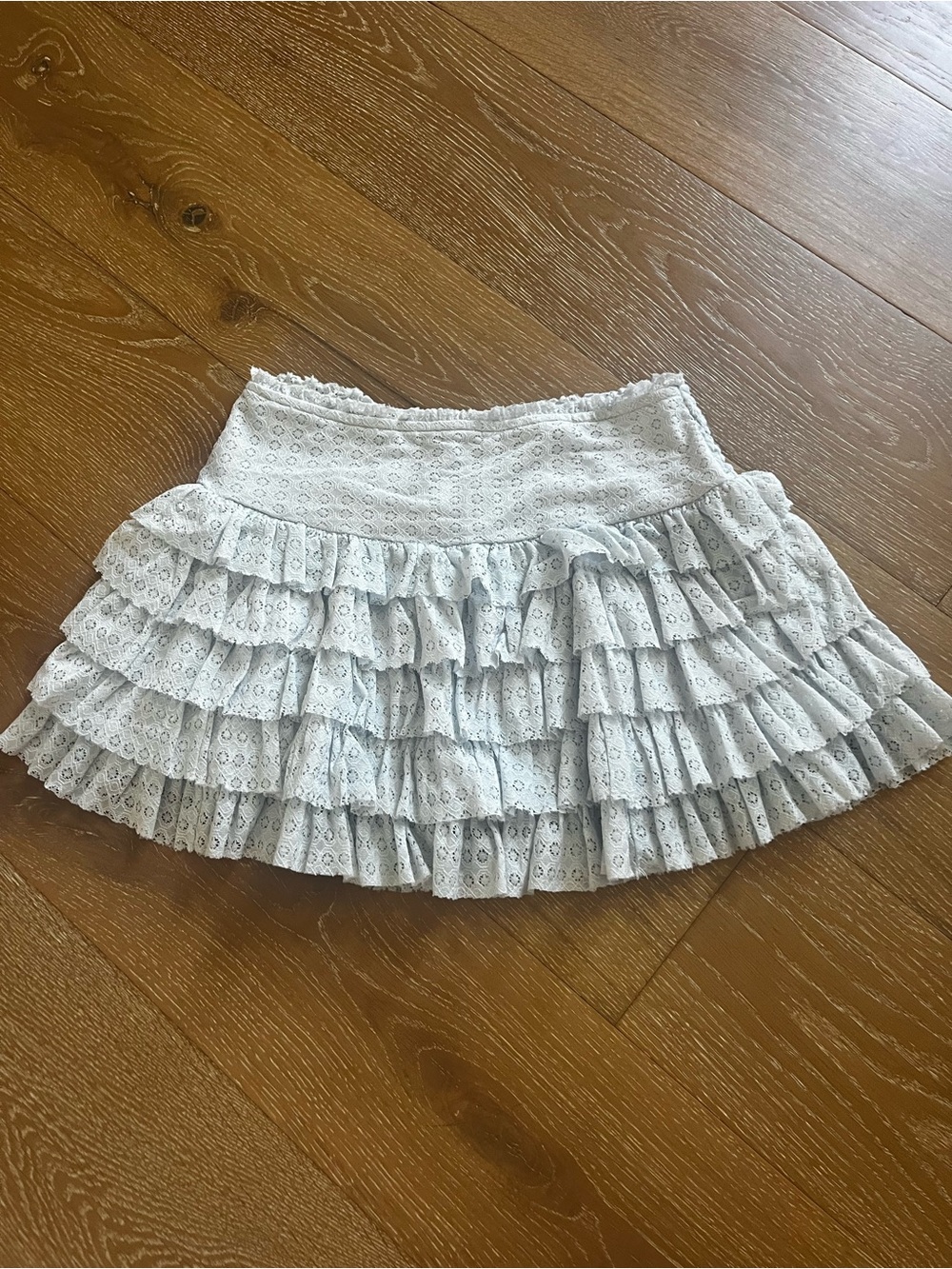American Eagle Ruffled Skort in light blue
